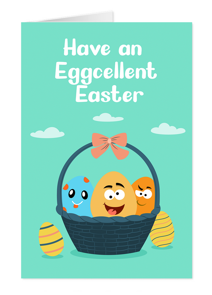 Have an Eggcellent Easter Greeting Card - Yo Crackers