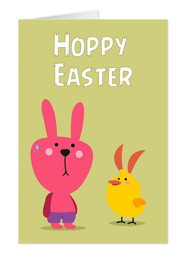 Hoppy Easter Greeting Card - Yo Crackers