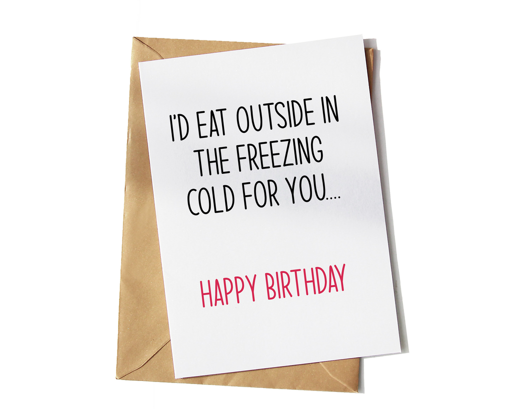 Funny Eating Out Lockdown Ease Card - Yo Crackers