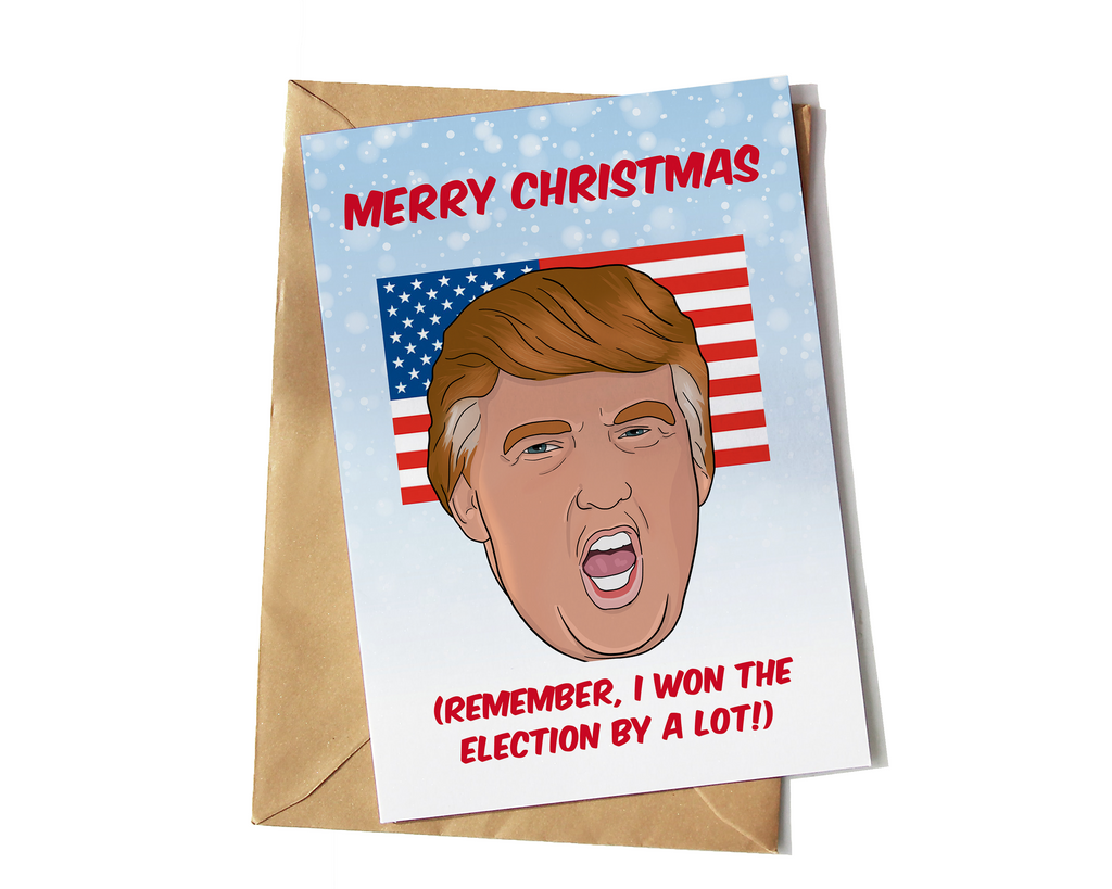 Donald Trump Funny Election Christmas Card - Yo Crackers