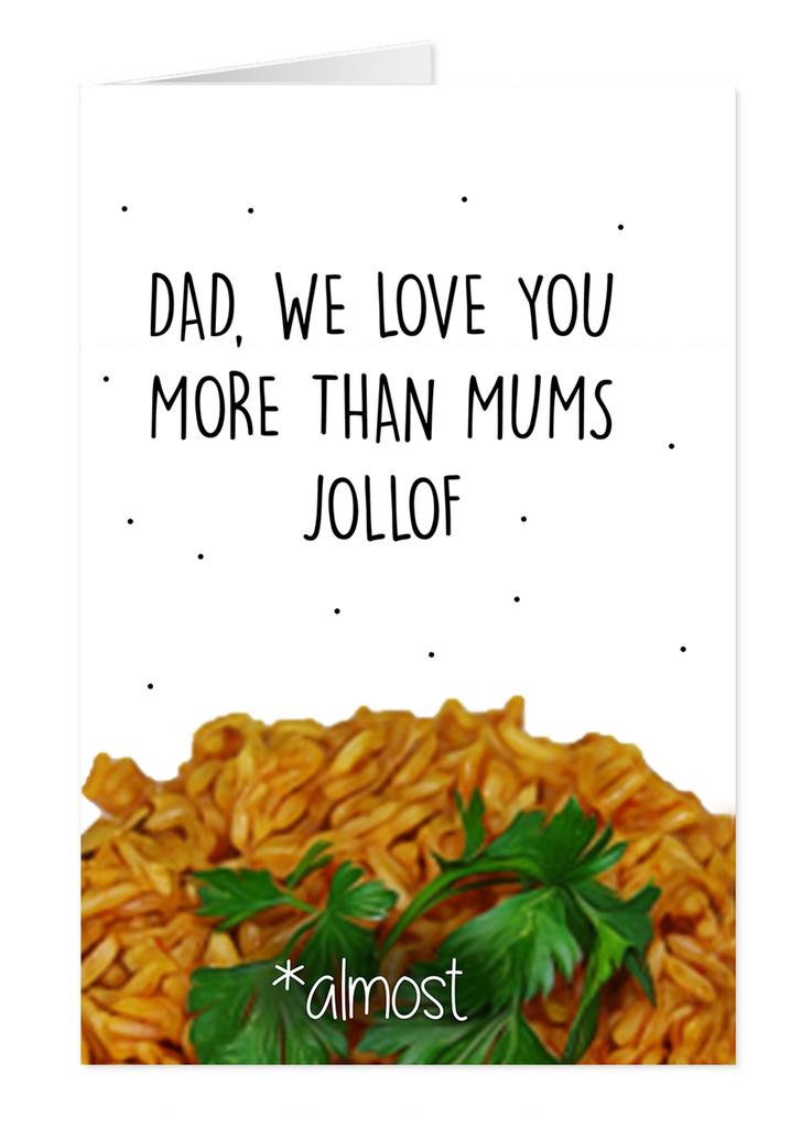 Jollof Rice Father's Day Card - Yo Crackers