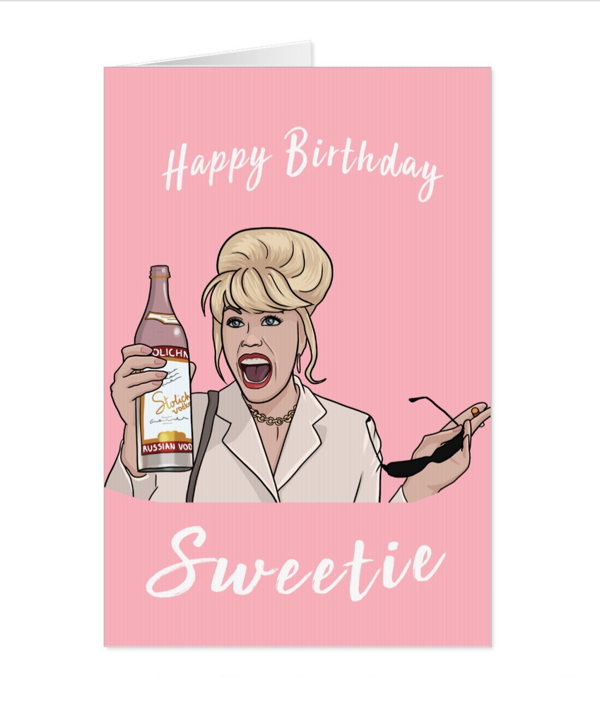 Joanna Lumley Birthday Card - Yo Crackers