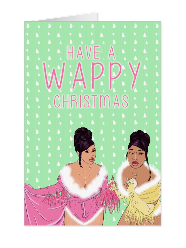 Cardi B & Megan Thee Stallion Wap Christmas Card - Yo Crackers