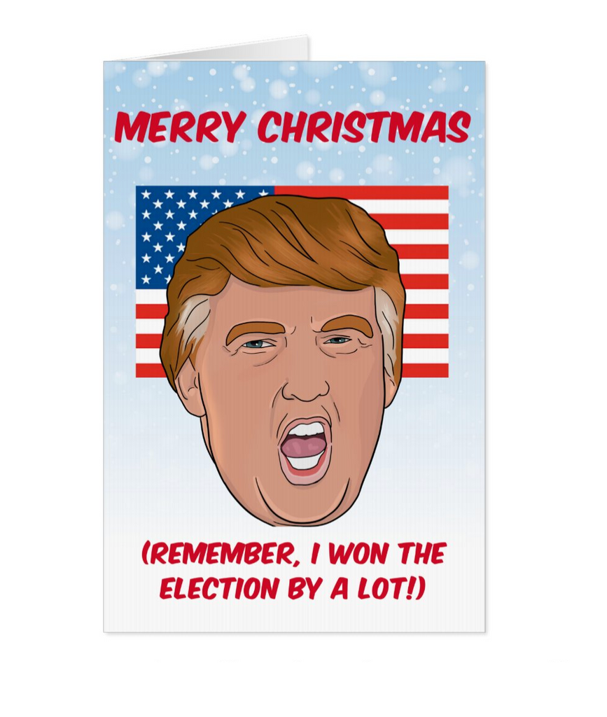 Donald Trump Funny Election Christmas Card - Yo Crackers