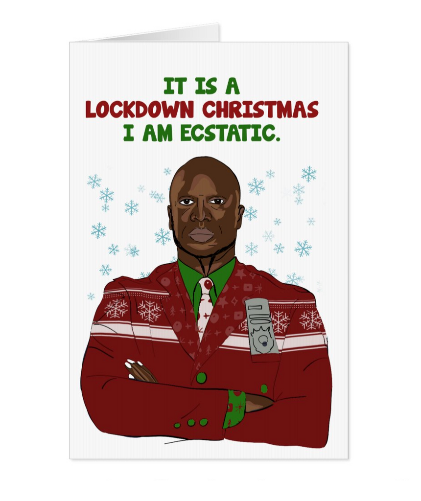 Captain Holt Christmas Lockdown Card - Yo Crackers
