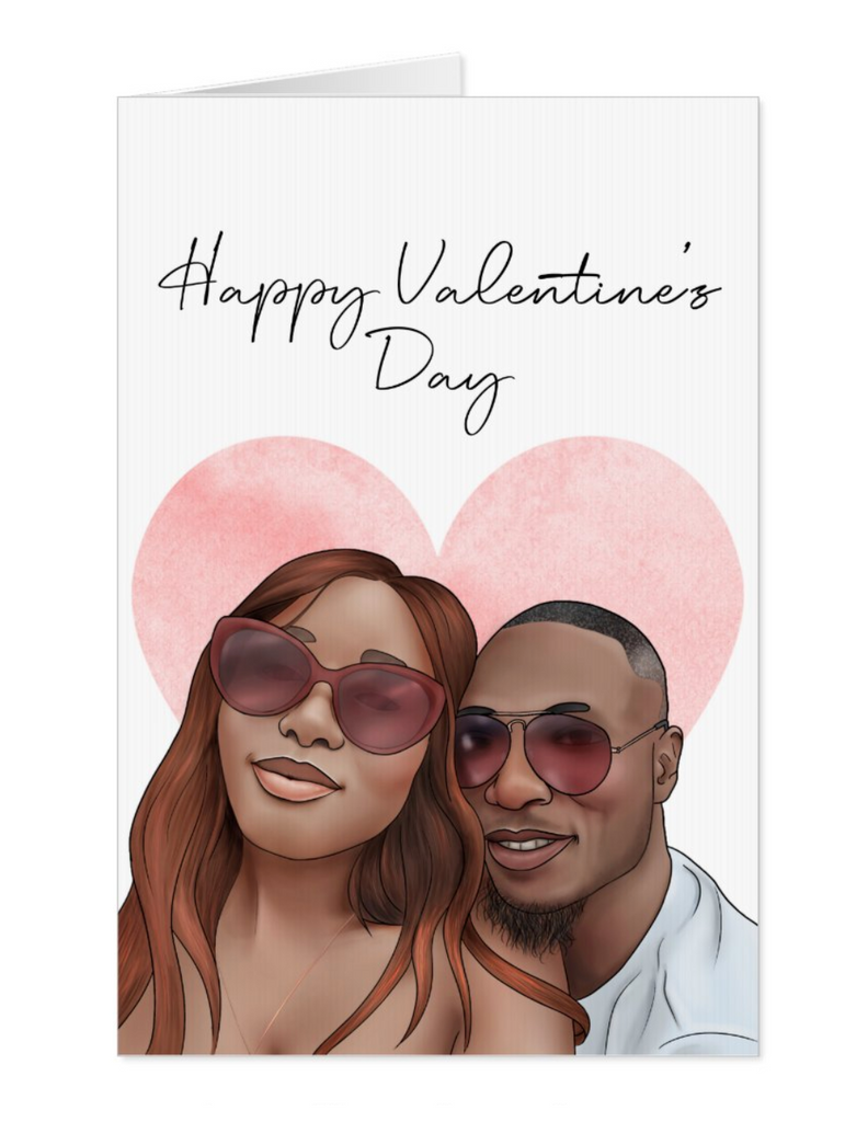 Valentine's Illustrated Couple's Greeting Card - Yo Crackers