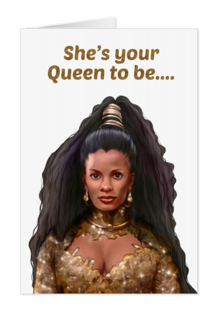 Coming to America Queen To Be card - Yo Crackers
