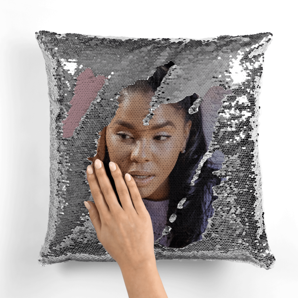 Rose gold sequin sales pillow
