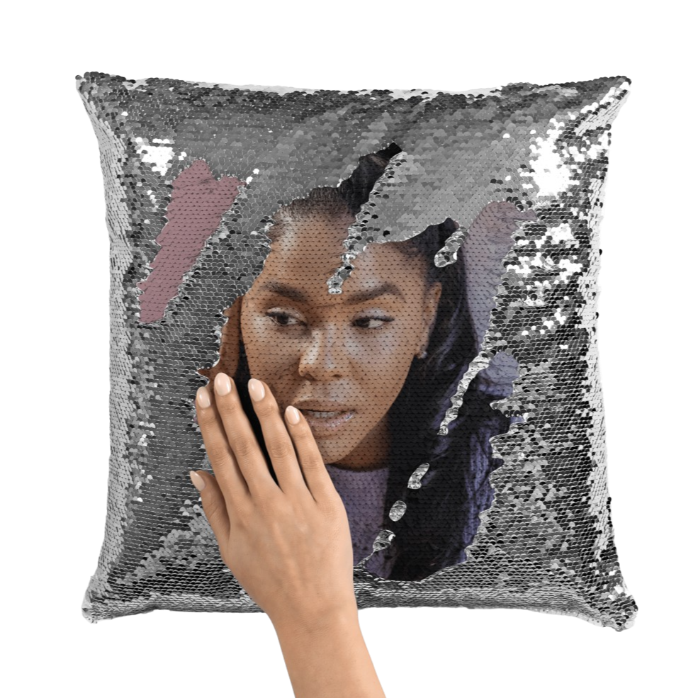 Glitter picture pillow deals