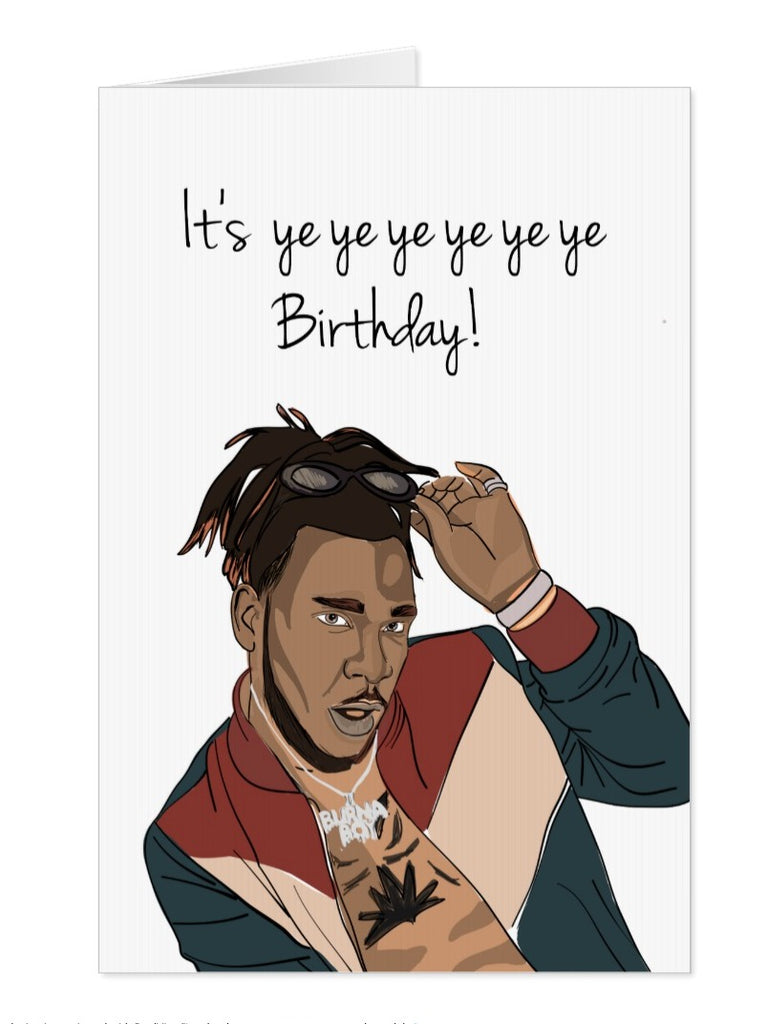 Burna Boy Birthday Card - Yo Crackers