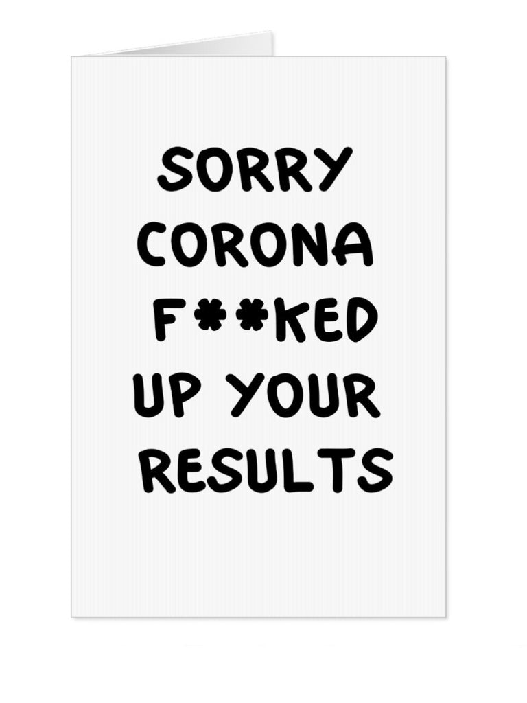 Corona Results Day Card - Yo Crackers