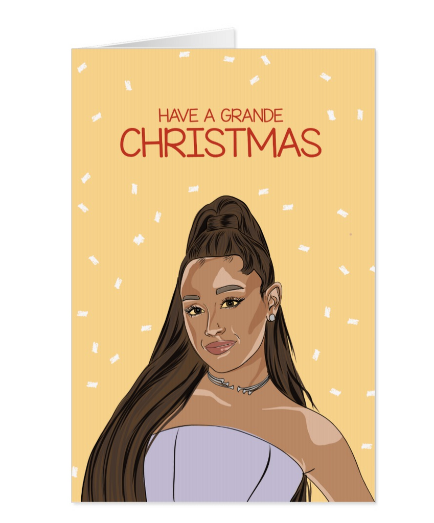 Ariana Grande Christmas Greeting card - Yo Crackers