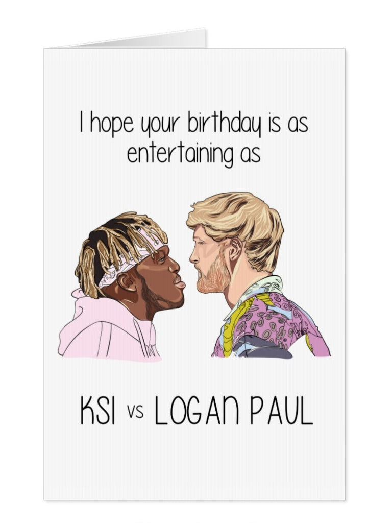 KSI VS Logan Birthday Card - Yo Crackers