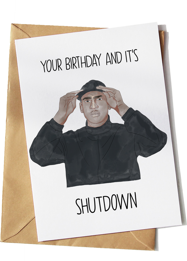 Skepta Shutdown Coronavirus Birthday Card - Yo Crackers