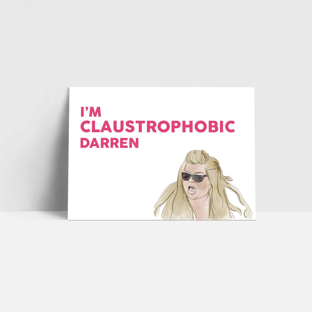 Gemma Collins, I’M CLAUSTROPHOBIC DARREN Postcard - Yo Crackers