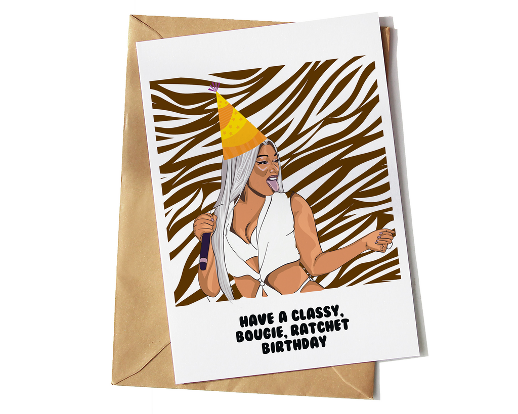 Megan Stallion Savage Birthday Card - Yo Crackers