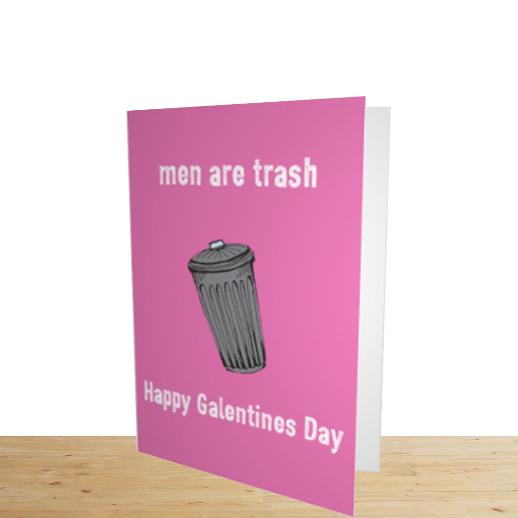 Men Are Trash Galentine's Day Card - Yo Crackers