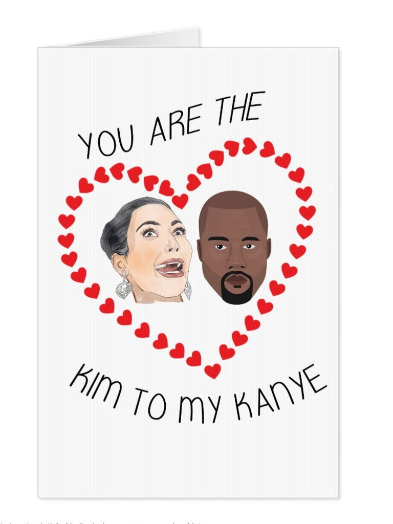 Kim and Kanye greeting card - Yo Crackers