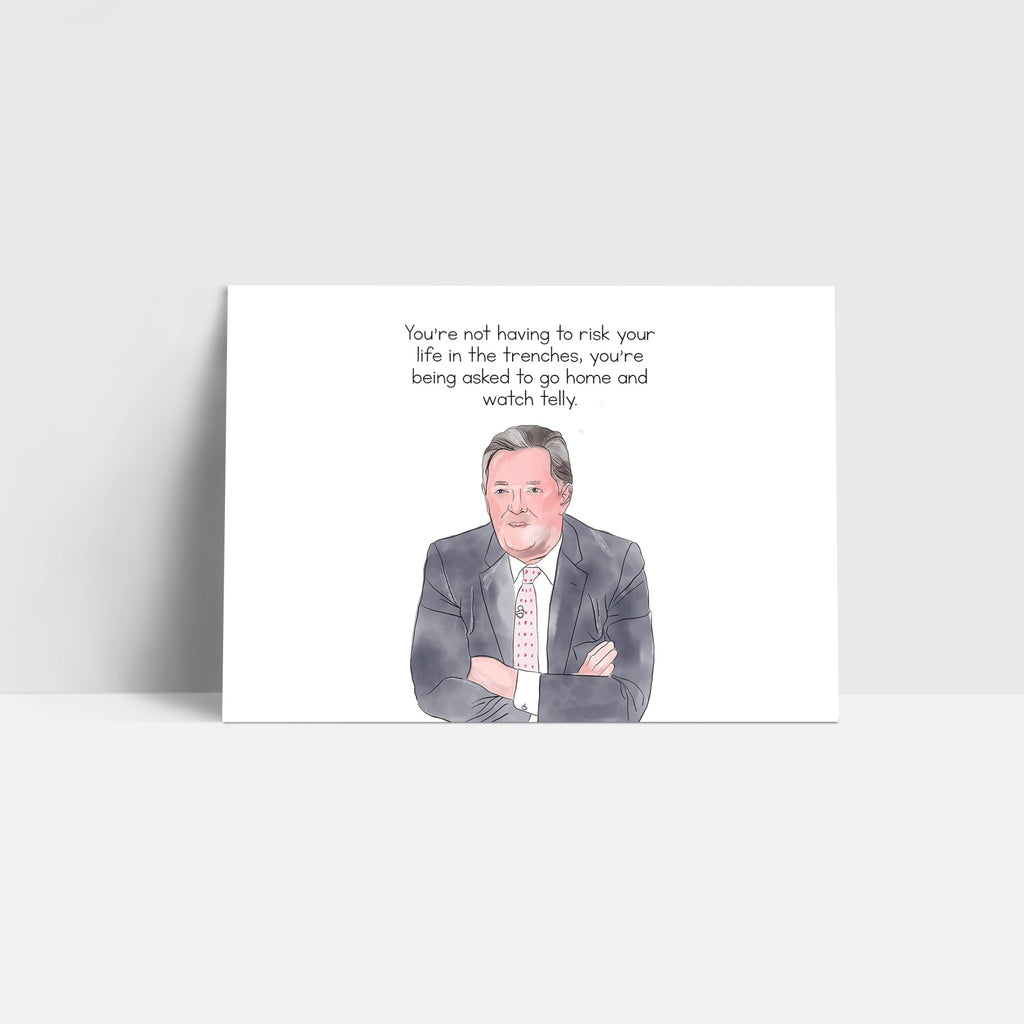 Piers Morgan Coronavirus Inspired Postcard - Yo Crackers