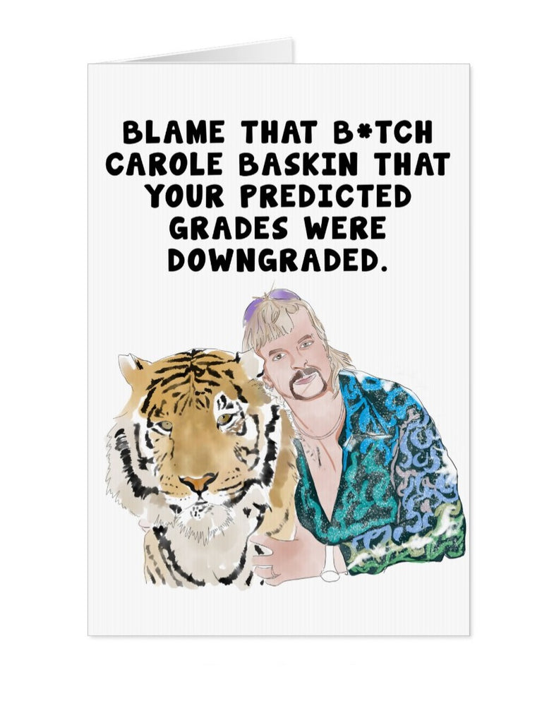 Joe Exotic Funny Exam Results Card - Yo Crackers