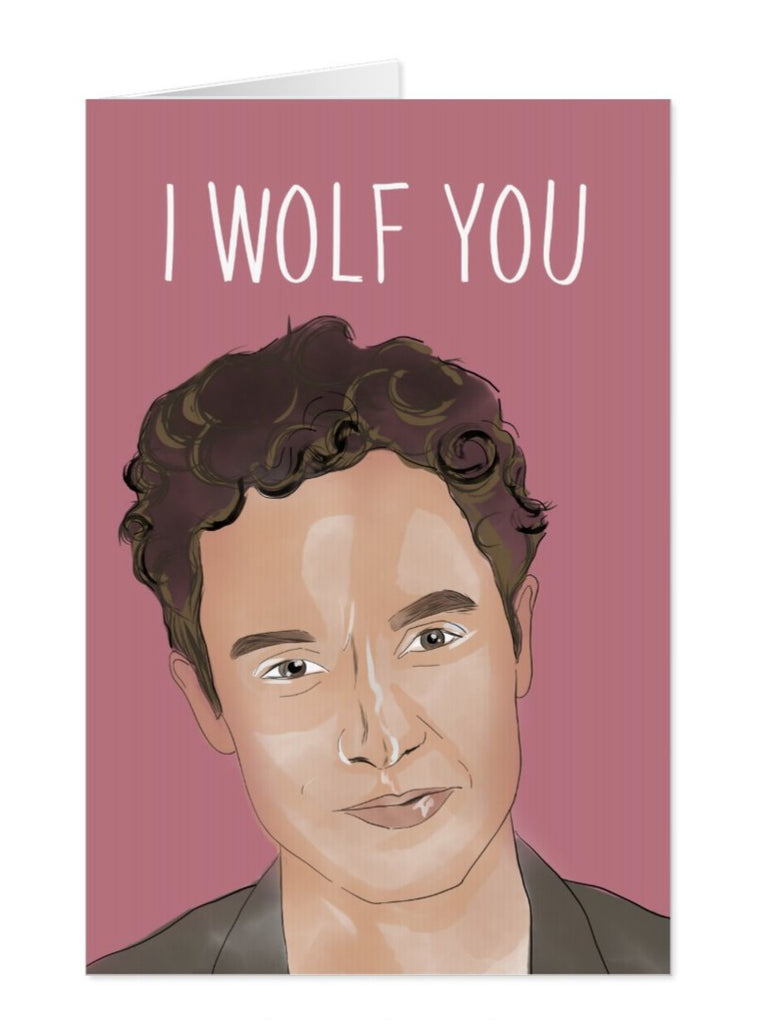 YOU Netflix Valentines Day Card, I WOLF YOU - Yo Crackers