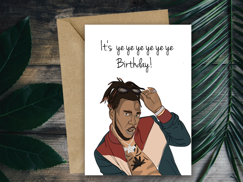 Burna Boy Birthday Card - Yo Crackers