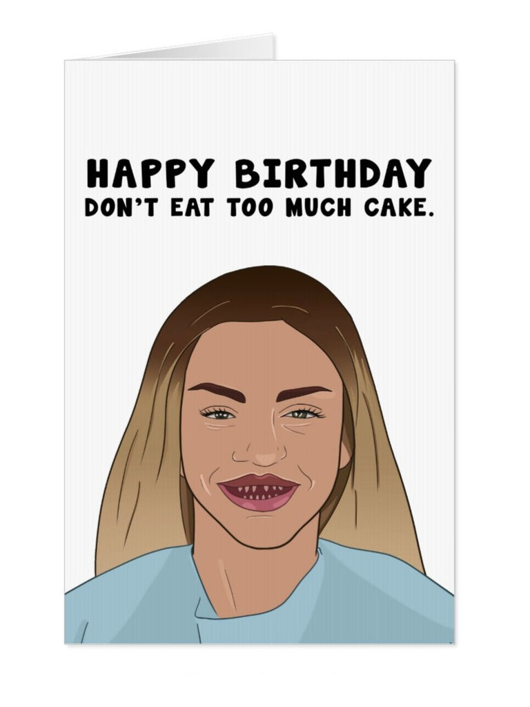 Katie Price Sweet Tooth Birthday Card - Yo Crackers