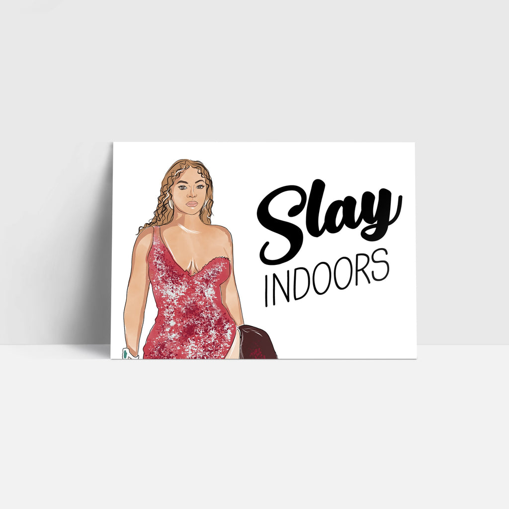 Beyonce Slay Coronavirus Inspired Postcard - Yo Crackers