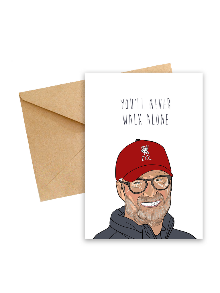 Liverpool FC Card "You'll Never Walk Alone", Jurgen Klopp - Yo Crackers