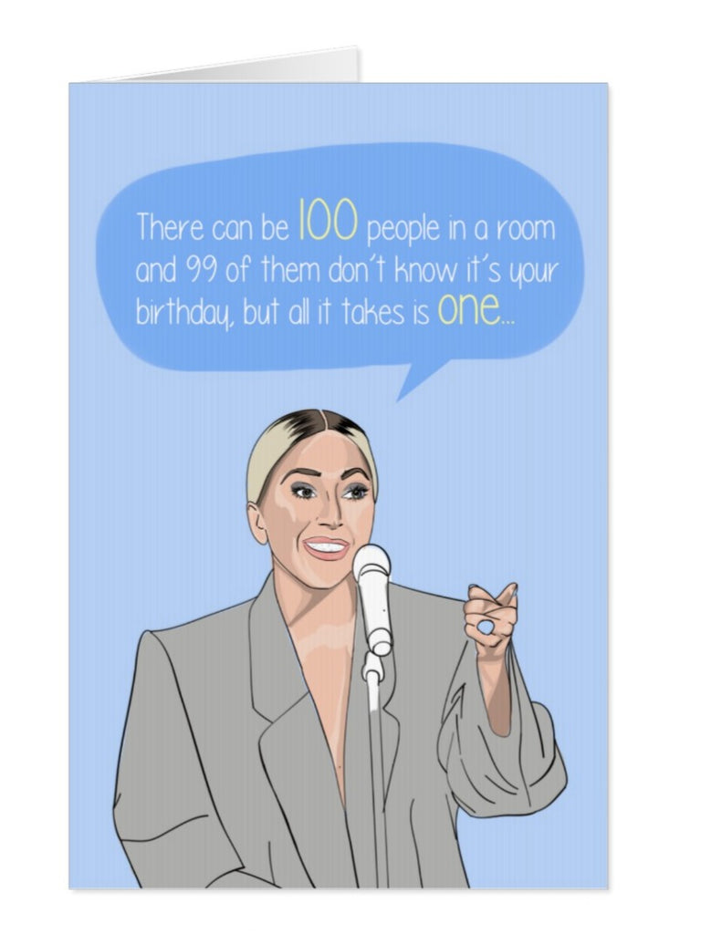 Lady Gaga Meme Birthday Card - Yo Crackers