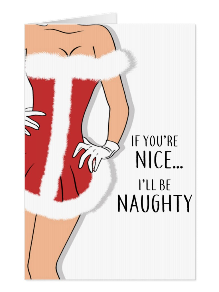 Nice and Naughty For Him Christmas card - Yo Crackers