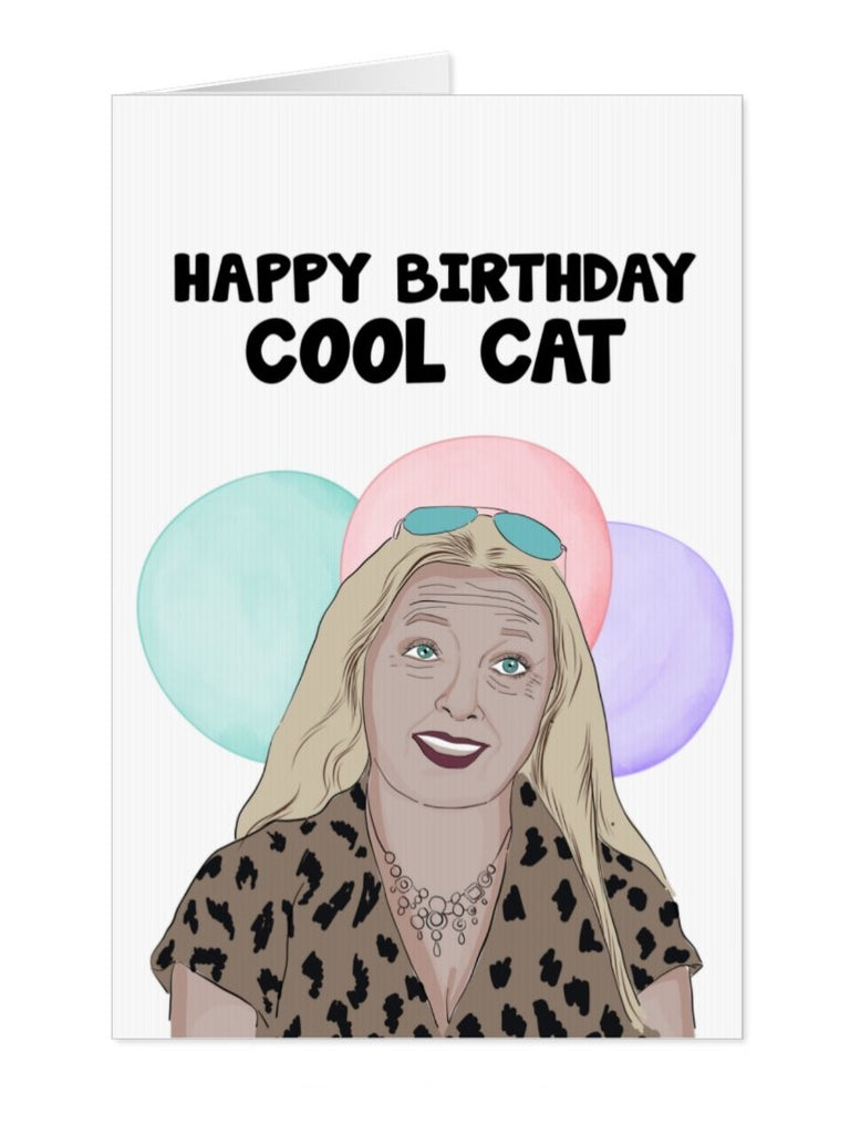 Carole Baskin Cool Cat Birthday Card - Yo Crackers