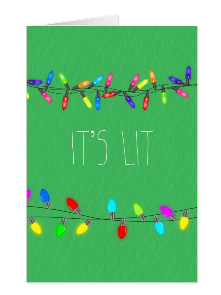 It's Lit Christmas card - Yo Crackers