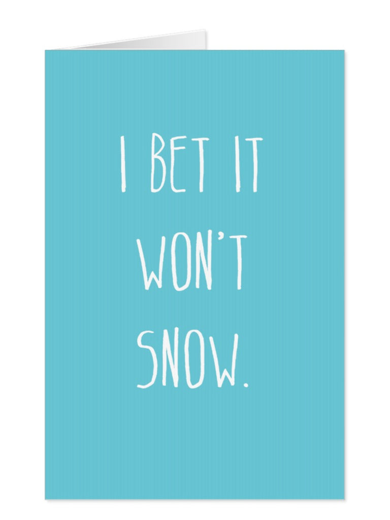 Funny Snow Christmas card - Yo Crackers