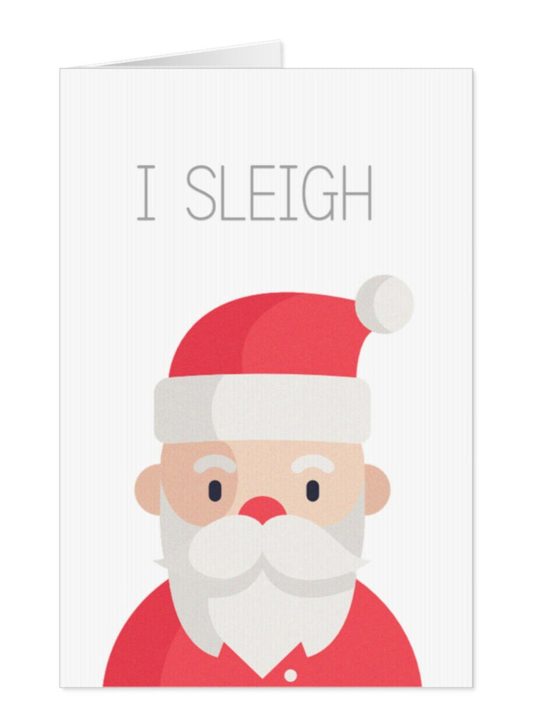I Sleigh Christmas card - Yo Crackers