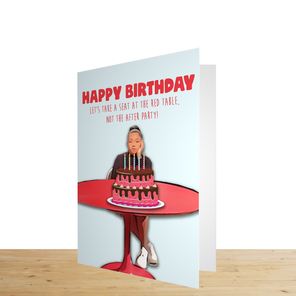 Jordyn Wood Red Table Talk Birthday Card - Yo Crackers