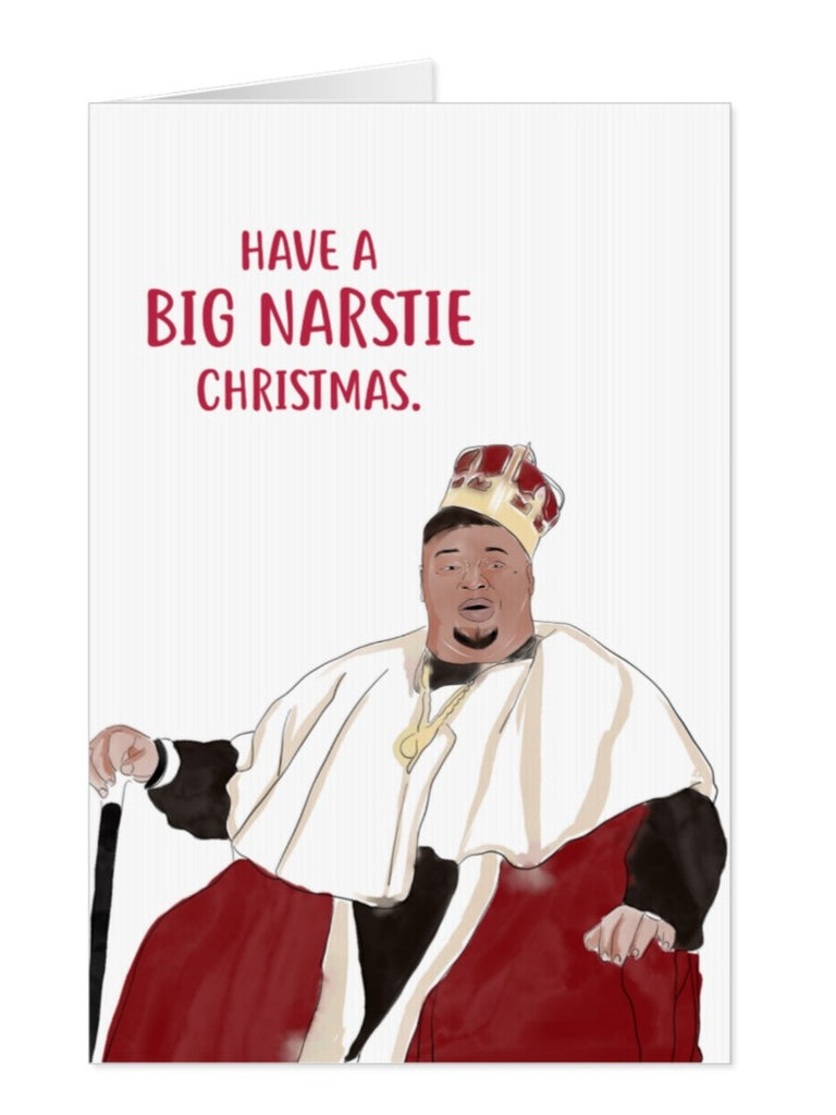 Big Narstie Christmas Greeting Card - Yo Crackers