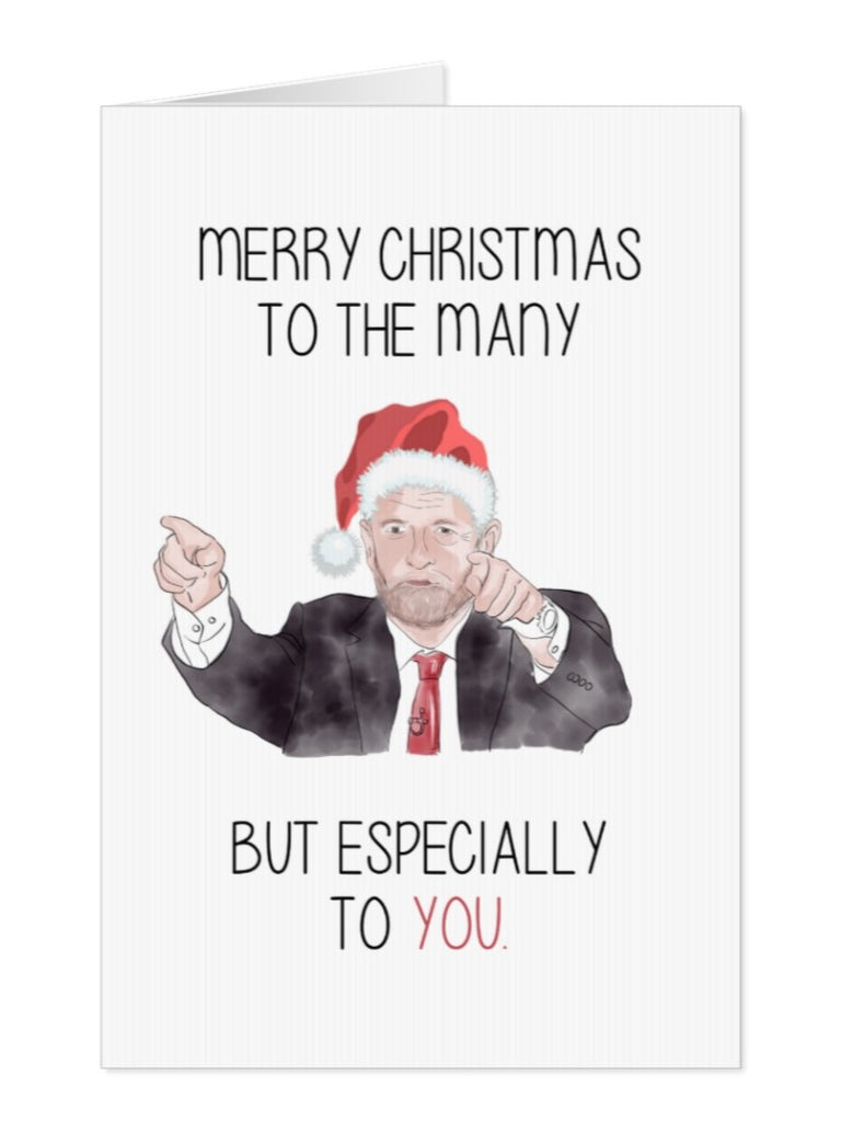 Jeremy Corbyn Christmas Greeting Card - Yo Crackers