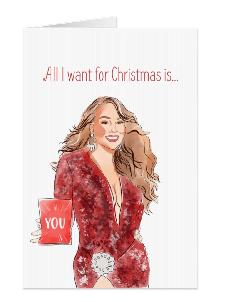 Mariah Carey "All I want for Christmas" Card - Yo Crackers