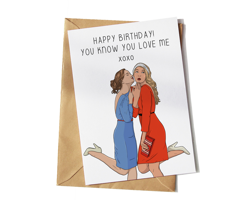 Gossip Girl XoXo Birthday Card - Yo Crackers