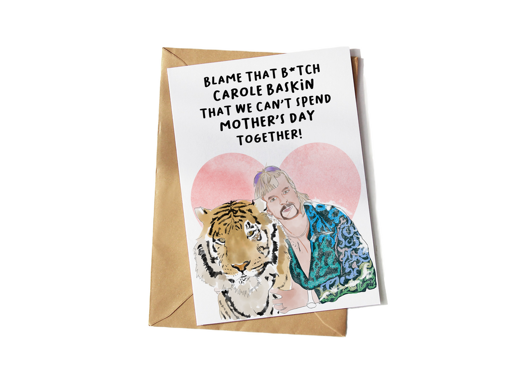 Joe Exotic Carole Baskin Mother's Day Card - Yo Crackers