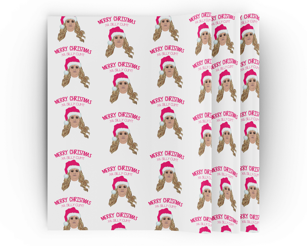 Gemma Collins "Silly Cunt" Christmas Wrapping Paper - Yo Crackers