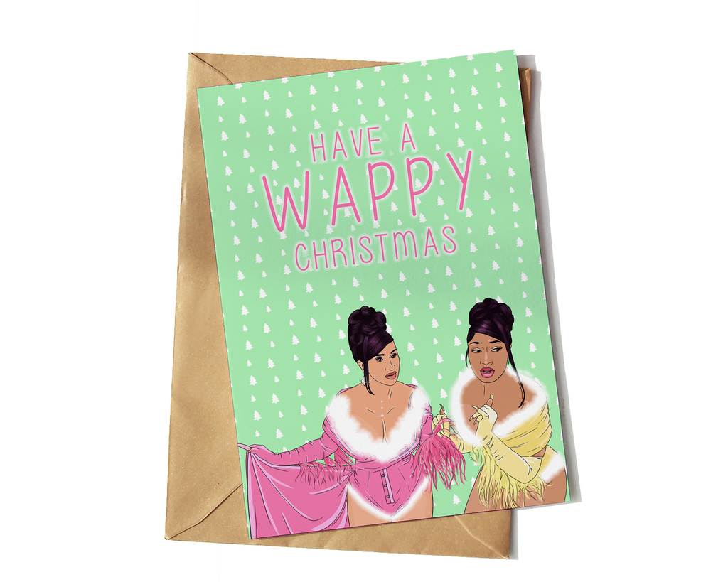 Cardi B & Megan Thee Stallion Wap Christmas Card - Yo Crackers